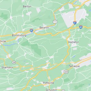 Bloomsburg / Hazleton Area map