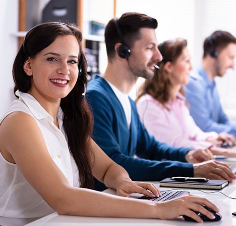 Happy Female Customer Service Executive