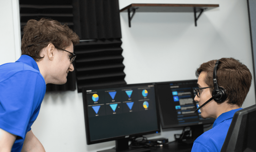 co-workers having a discussion